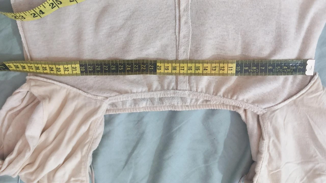 Haut en lin beige Zara taille S/M | Top bege – photo 11